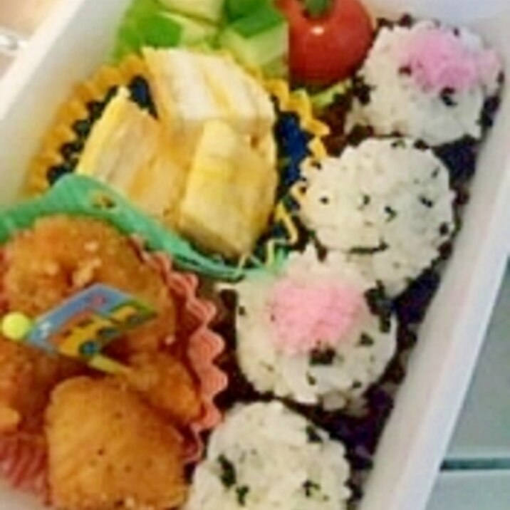 幼稚園年中さん★わかめのおにぎり弁当